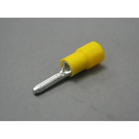 Nichifu Eco-Friendly Polycarbonate Insulated Pin Terminals, AWG 12-10 TMEX TC-5.5-11-YEL