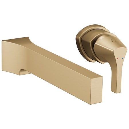 Delta Zura Single Handle Wall Mount Bathroom Faucet Trim In Champagne Bronze T574LF-CZWL