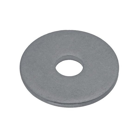 Zoro Select Flat Washer, For Screw Size #2 , PVC Not Applicable Finish, 25 PK WASB#2WPVC
