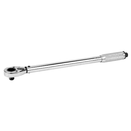 Performance Tool 1/2 in. Dr. Torque Wrench, 150 ft/lb, Click Torque, Chrome Steel M200DB
