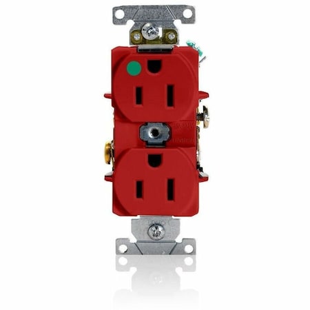 Leviton Heavy Duty Hospital Grade Duplex Receptacle, 15 Amp, 125 Volt 8200-HR