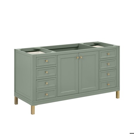 James Martin Vanities Chicago 60 in. Single Vanity, Smokey Celadon 503-V60S-SC