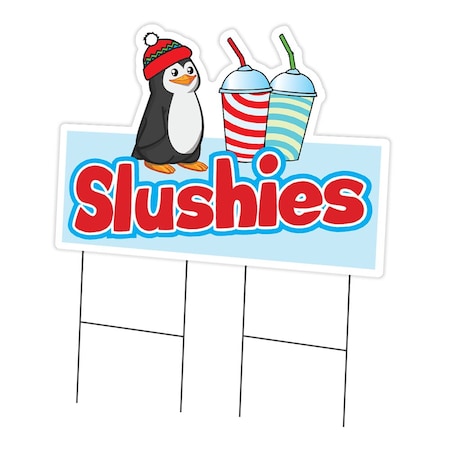 Signmission Slushies Yard Sign & Stake outdoor plastic coroplast window, C-DC-2436-Slushies C-DC-2436-Slushies