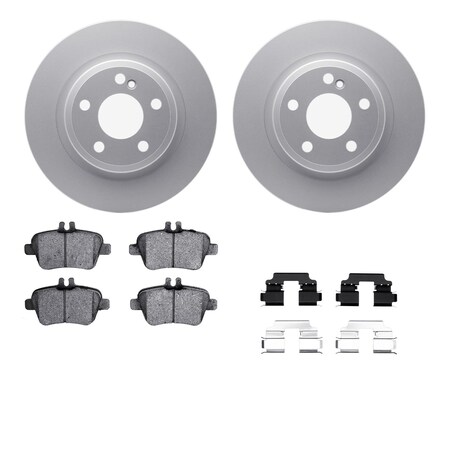 Dynamic Friction Co DFC GEOSPEC Coated Rotors with 5000 Brake Pads - Ceramic and Hardware 4512-63199