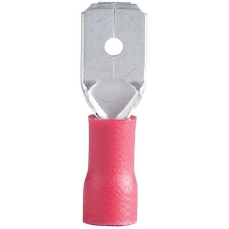 Gardner Bender Disconnect Terminal, 600 V, 22 to 16 AWG Wire, 14 in Stud, Vinyl Insulation, Red 20-141M