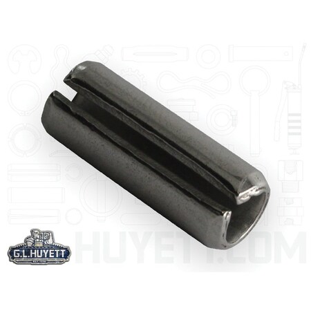 Huyett Slotted Spring Pin, Standard Duty, Passivated 420 SS, 0.375 in Dia x 1.000 in Length x 0.077 in Wall SPSP-375-1000