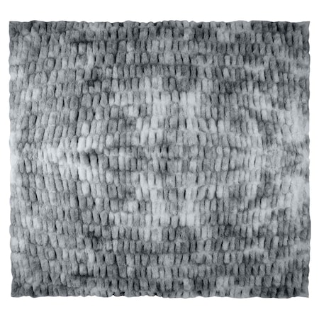 Lavish Home Oversized Ruched Faux Fur Blanket Plush Polyester Faux Fur Queen-Size Throw for Sofas & Beds HT-THROW1-SLV