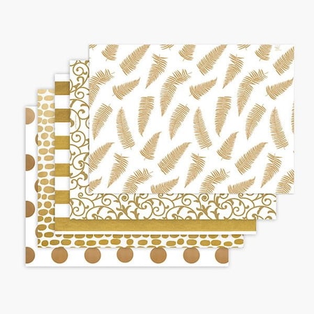 Nashville Wraps Gold and White Tissue Paper Assortment, 20x30, 60PK CT3GWA