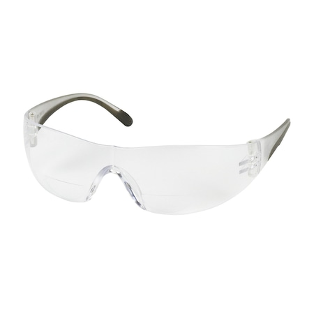 Bouton Optical Rimless Safety Readers with Clear Temple, Clear Lens and Anti-Scratch Coating, +1.00 Diopter 250-27-0010