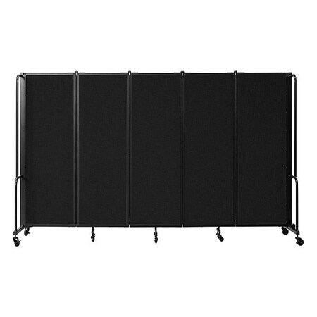 National Public Seating Room Divider, 6 ft H, 118" W, Black RDB6-5PT10