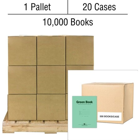Roaring Spring Recycled Green Exam Book, Wide, PK20000 77509PL