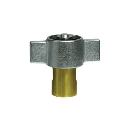 Midland Industries Quick Disconnect Wingnut Coupler, 1-1/4 in FNPT x 1-1/4 in FNPT, Brass 61154