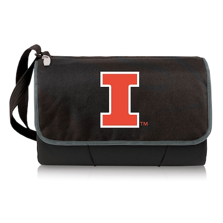 Picnic Time Family Of Brands NCAA Illinois Fighting Illini Blanket Tote Outdoor Picnic Blanket - Beach Blanket 820-00-175-214-0