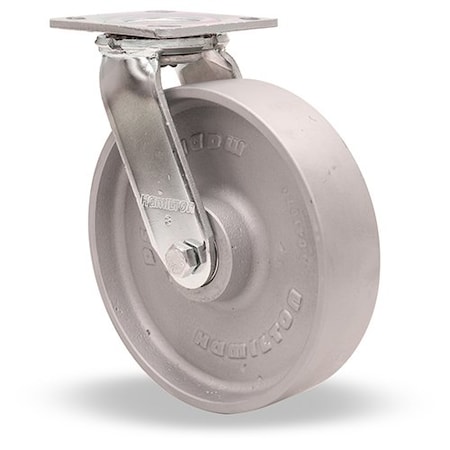 Hamilton High Heat Standard Duty Kingpinless Swivel Caster, 8" x 2" Metal Wheel S-52HK-8HMB