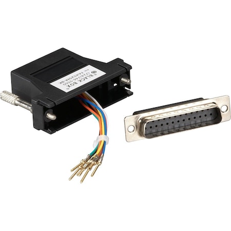 Black Box Modular Adapter Kit - DB15M to RJ45F with Thumbscrews Black FA4525M-BK