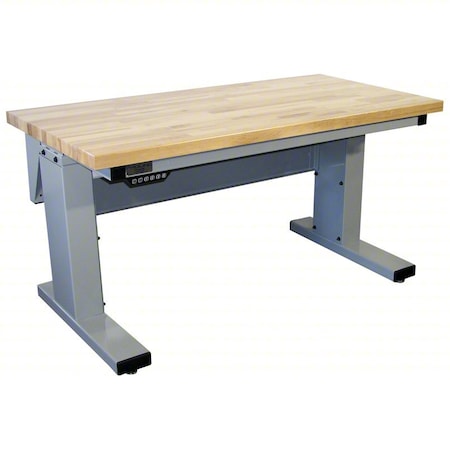 Pro-Line Workstation, Adjust, Solid Maple, Lt Gray MVSII7230M-A31