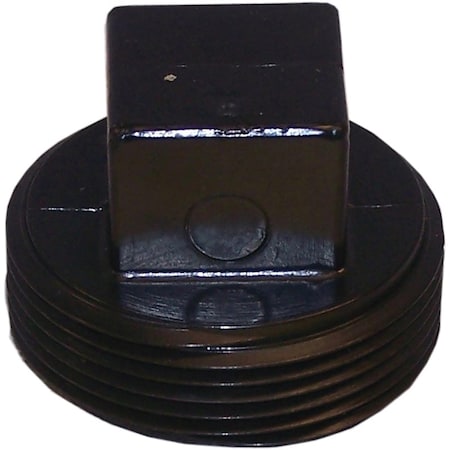 Canplas Threaded Plug, 4 in, MNPT, ABS, Black, SCH 40 Schedule 103054SBC