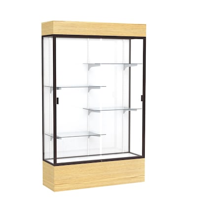 Ghent Lighted Floor Display Case 48x80x16, White 2174WB-BZ-LV