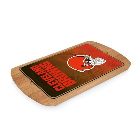 Picnic Time Family Of Brands NFL Cleveland Browns - Billboard Glass Top Serving Tray 911-01-505-084-2