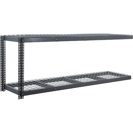 Global Industrial 2 Shelf, Standard Duty Boltless Shelving, Add On, 96"W x 24"D x 36"H, Wire Deck B3171016