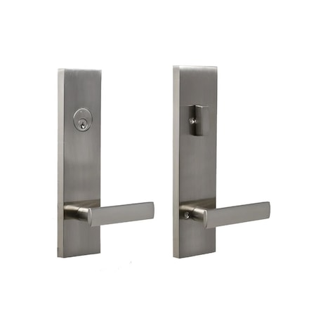 Weslock Utica Lever Addy Escutcheon Single Cylinder Deadbolt Passage Lock with Adjustable Latch and 066213N3NSL2D