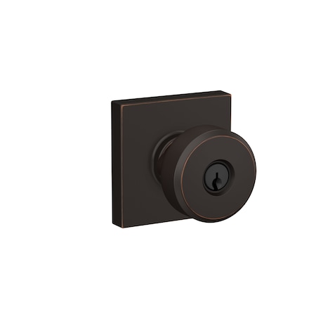 Schlage Residential Schlage Custom Swanson Knob with Collins Rose Keyed Entry Lock C Keyway with 16211 Latch and F51ASWA716COL