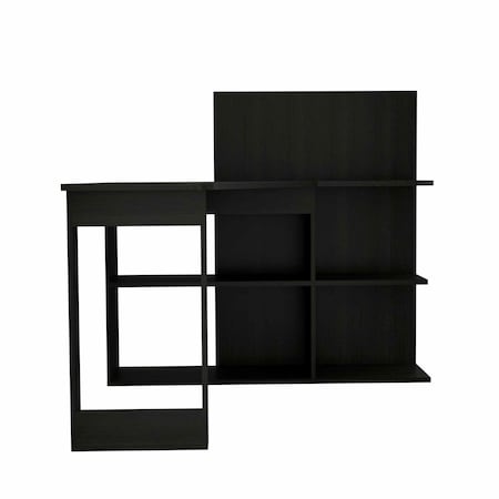 Homeroots 48" Black L Shape Computer Desk 403795