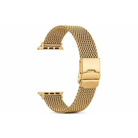Elegani Mesh Stainless Steel Replacement Band Compatible with Apple Watch 45mm, Rose Gold QYJMB-RGD-45mm