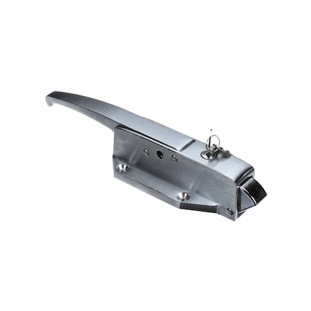 Leer Door Latch with Lock, Chrome 100055