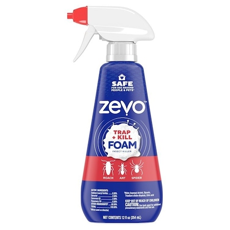 Zevo Trap and Kill Insect Killer, Foam, Spray Application, 12 oz 810121290931