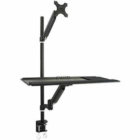 Homevision Technology TygerClaw Sit-Stand Mounting Arm for Workstation, Monitor - Black TYDS10019BLK