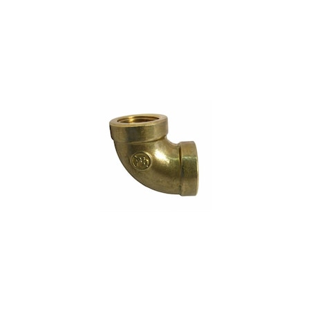 Larsen Supply Co. Pipe Fitting, 90-Degree Elbow, Lead-Free Brass, 1/2 FIP x 1/2-In. FIP 17-9009
