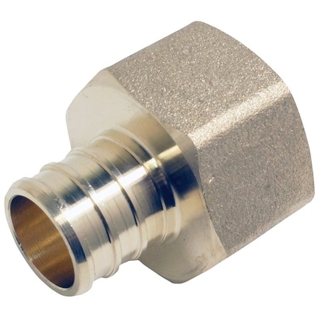 Apollo Valves Pipe Adapter, 34 in, PEX x FPT, Brass, 200 psi Pressure APXFA3434
