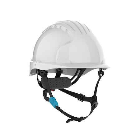 Jsp Cap Style Safety Helmet, HDPE Shell, 4-Point Chinstrap, 6-Point Suspension and Wheel Ratchet Adj. 280-EV6252-CH-10