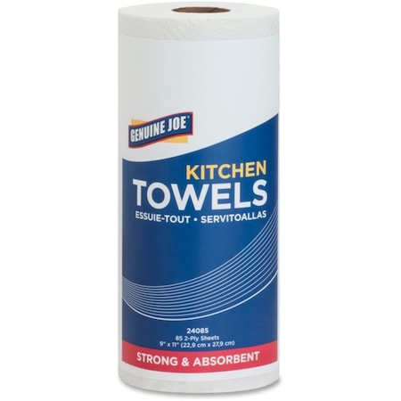 Genuine Joe Kitchen Paper Towel - 85 Sheet, White GE465061