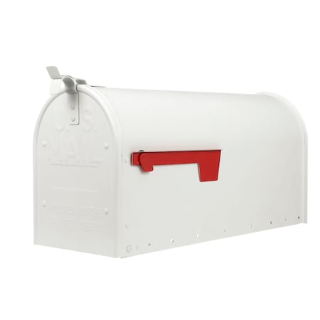 Architectural Mailboxes Admiral Large Aluminum Post-Mount, Textured White ADM16WAM