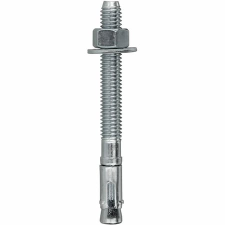 Dottie Wedge Anchor, 1/2" Dia., 5-1/2" L, Carbon Steel Zinc Plated, 50 PK W12512