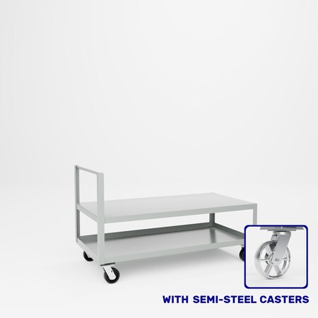 Pucel Single Handle Heavy Duty Truck, 30 in D x 60 in W x 36 in H, Gray 30-TR-60S