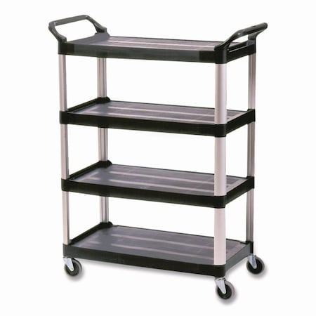 Rubbermaid Commercial Plastic, 300 lb Load Capacity, 4 Shelves, 40.63" W FG409600BLA