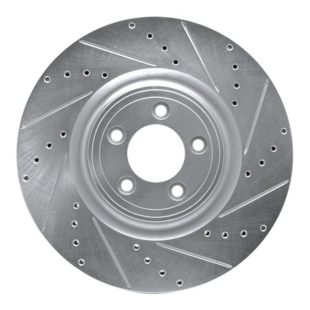 Dynamic Friction Co DFC Brake Rotor - Drilled and Slotted - Silver 631-20020R