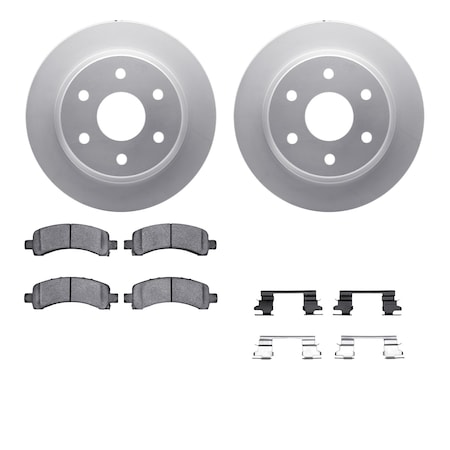 Dynamic Friction Co DFC GEOSPEC Coated Rotors with 5000 Brake Pads - Ceramic and Hardware 4512-48117