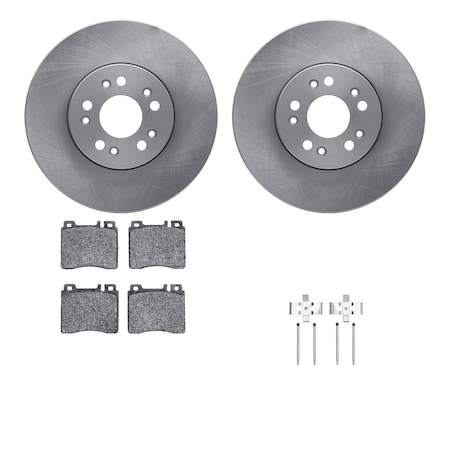 Dynamic Friction Co DFC Rotors with EURO 5000 Ceramic Brake Pads includes Hardware 6612-63167