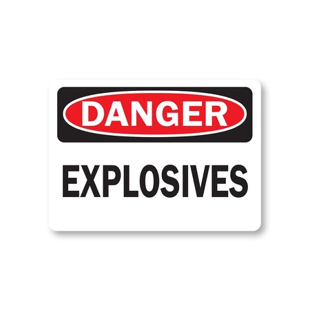 Signmission Safety Sign, 14 in Height, Plastic, Explosives DS-Explosives