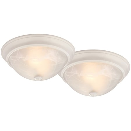 Boston Harbor Flush Mount Ceiling Fixture, 120 V, 60 W, A19 or CFL Lamp, White Fixture 41800-WH