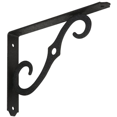 National Hardware 152BC 229427 Shelf Bracket, 80 lb, 8 in L, 0.94 in H, Steel, Antique Black N229-427