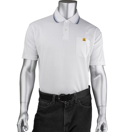 Uniform Technology Short Sleeve ESD Polo Shirt BP801SC-WH-5XL