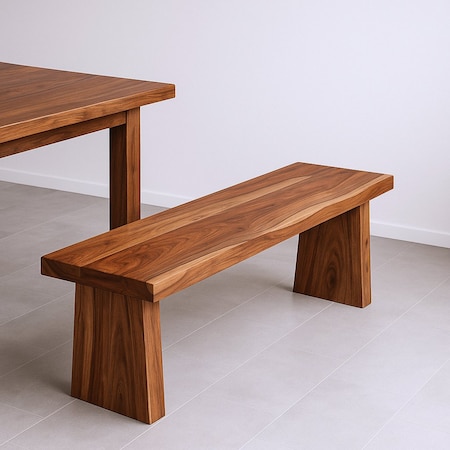 Homeroots 75" Brown Solid Wood Live Edge Dining Bench 565288