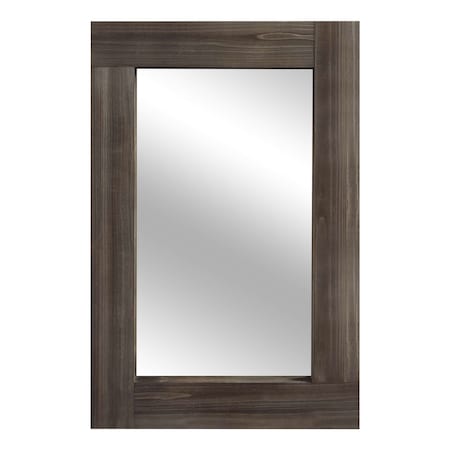 Homeroots 36" Brown Wood Framed Standing Mirror 565125