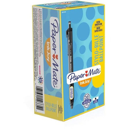 Sanford PAP 1 mm Inkjoy 300 Rt Retractable Ballpoint Pen - Black, 36 per Box 1951378