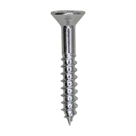 Auveco 10 x 1 1/4in Phillips Flat Head Wood Screw Zinc, 100PK 9571